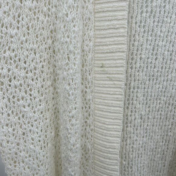 TORRID White Open Crochet Knit Long Line Cardigan Sweater Size 1X - Picture 6 of 6